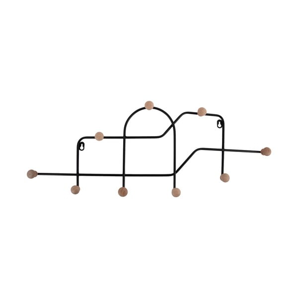 Черна метална стенна закачалка 71 cm Maze – PT LIVING