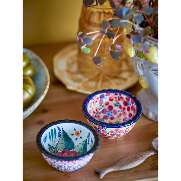 Червени глинени купички в комплект от за сервиране 2 бр. 95 ml Florist – Bloomingville-image-2