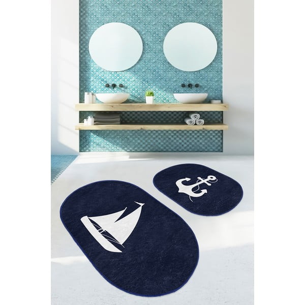 Сини килими за баня в комплект 2 бр. 60x100 cm – Mila Home-image-2