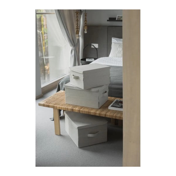 Черна текстилна кутия за съхранение с капак 45x34x25 cm Soft Storage – Bigso-image-2