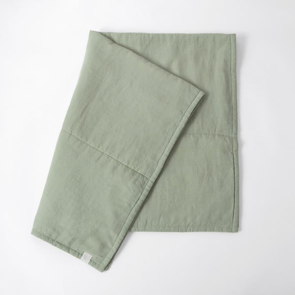 Зелено ленено бебешко одеяло 140x200 cm - Linen Tales