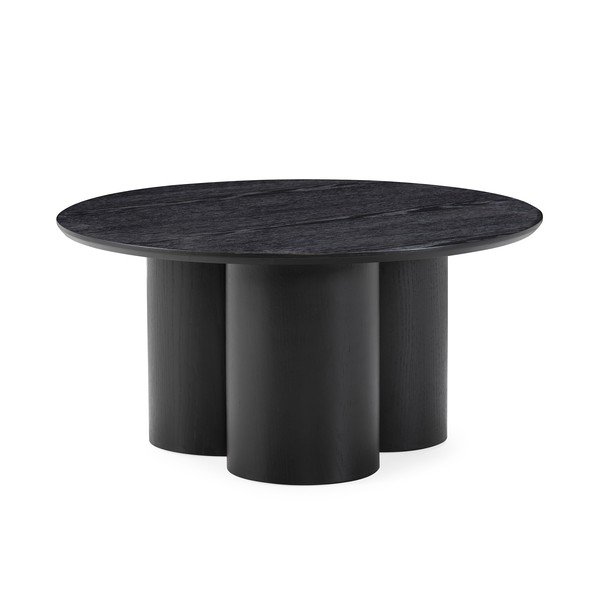 Черна кръгла масичка за кафе ø 80 cm Lua – MOME