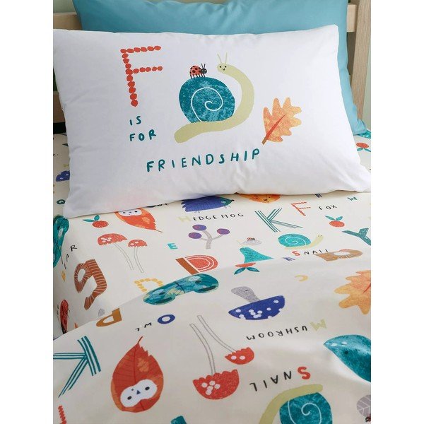 Еластичен детски чаршаф за детско креватче 70x140 cm Woodland Alphabet – RHS-image-1