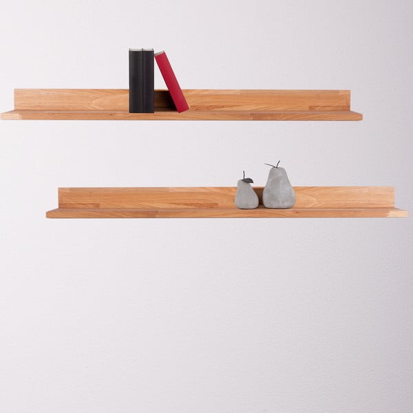 Стенен рафт за снимки от масивен дъб в естествен цвят 100 cm Kalle – Interia Home & Living-image-1