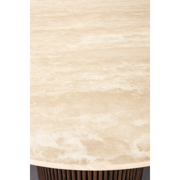 Кръгла трапезна маса с скаменен плот за маса ø 115 cm Arda – Dutchbone-image-4