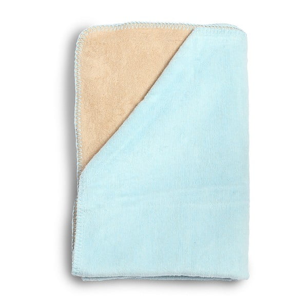 Бебешко синьо одеяло от мек памук Sense, 75 x 100 cm - YappyKids