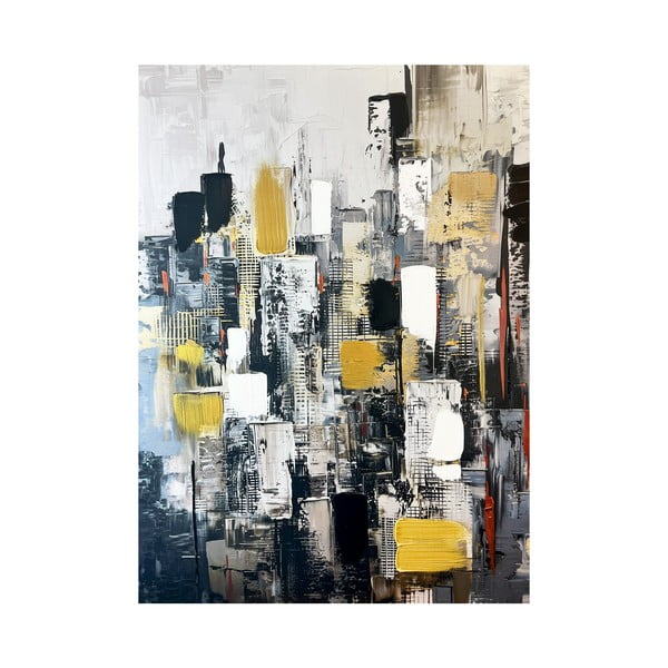 Картина с ръчно изрисувани елементи 70x100 cm Cityscape – Styler