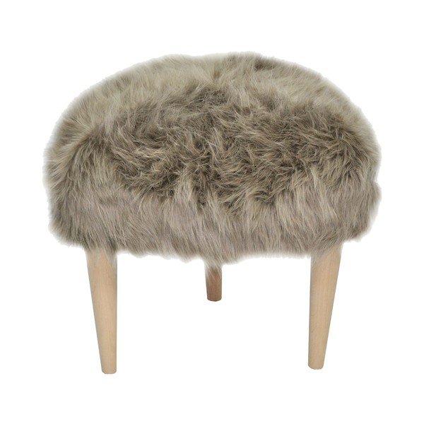 Taburetka Odo, šedá  kožešina-image-1
