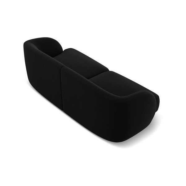 Диван от черно кадифе 184 cm Miley - Micadoni Home-image-2