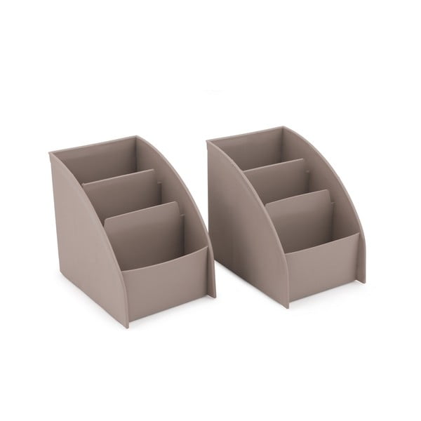 Бежов пластмасов органайзер за баня за козметика – Hermia-image-4