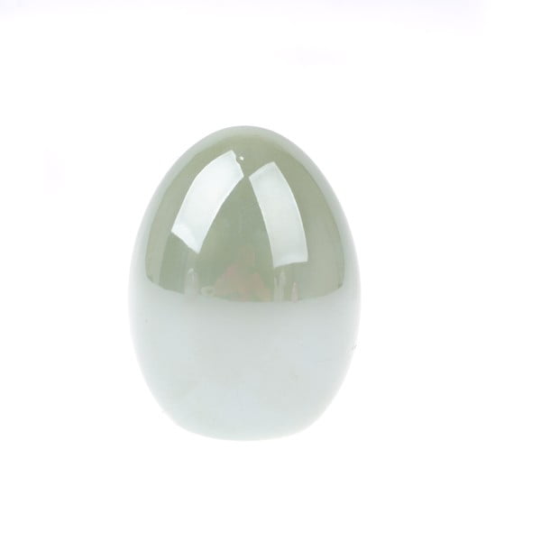 Зелена керамична украса за великденско яйце, височина 8 см - Dakls