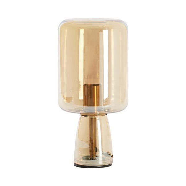 Оранжева настолна лампа със стъклен абажур (височина 32 cm) Lotta – Light & Living