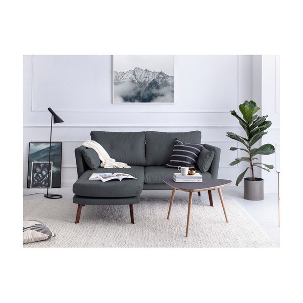 Сив триместен диван Elena с шезлонг в левия ъгъл - Mazzini Sofas-image-2