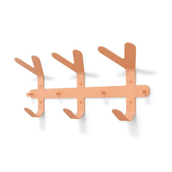 Стоманена стенна закачалка в цвят сьомга 66 cm Frondo – Spinder Design