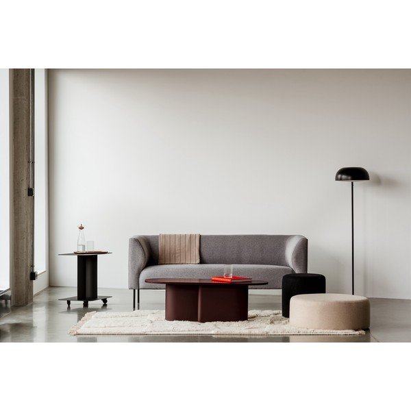 Бордо масичка за кафе с дъбов плот 50x115 cm Looi – noo.ma-image-3