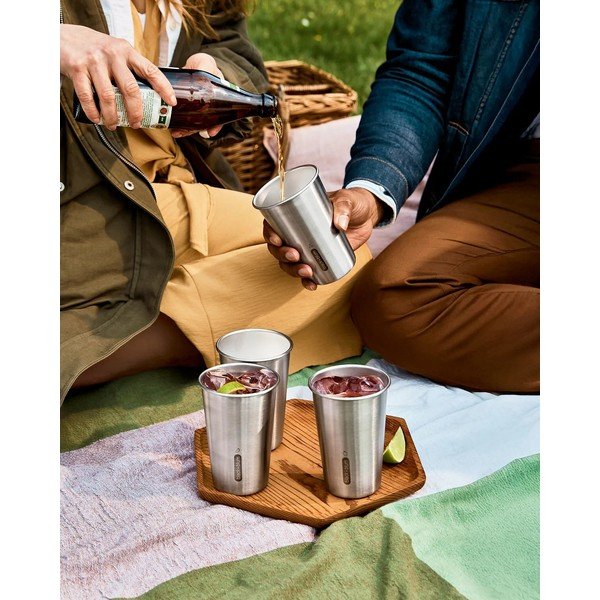 Чаша за път от неръждаема стомана в сребрист цвят 500 ml – Black + Blum-image-1