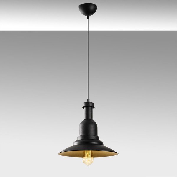 Černé kovové závěsné svítidlo Opviq lights Evgi-image-1