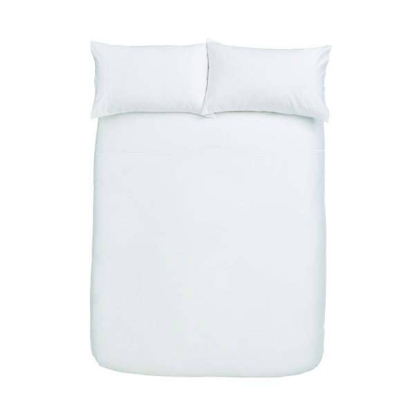 Бяло памучно спално бельо от сатен , 200 x 200 cm Luxury - Bianca