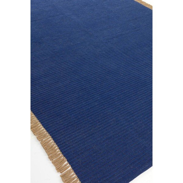 Син ръчно изработен килим със смес от памук 160x230 cm Channa – Jotex-image-4