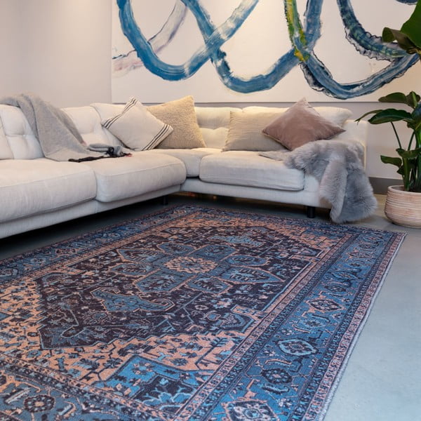 Син килим 230x160 cm Kaya - Asiatic Carpets-image-1