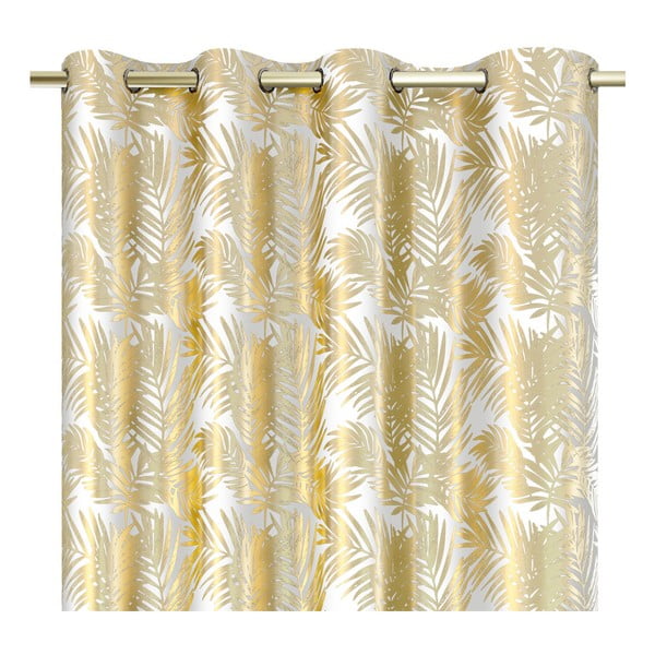 Бяло/златно dimout перде 140x245 cm Golden Leaves – AmeliaHome