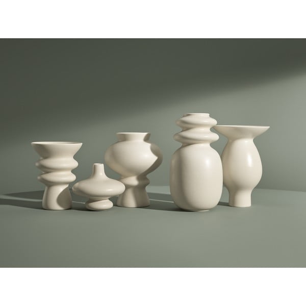 Krémově bílá keramická váza Kähler Design Kontur, výška 25 cm-image-2