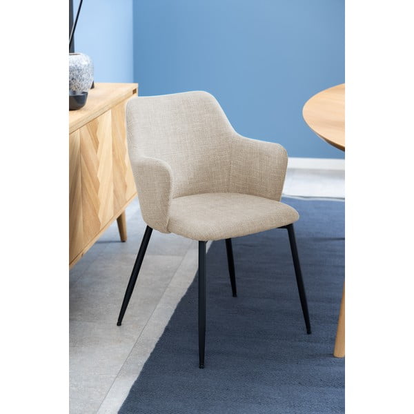 Кремави тапицирани трапезни столове в комплект 2 бр. Ilsa – Actona-image-2