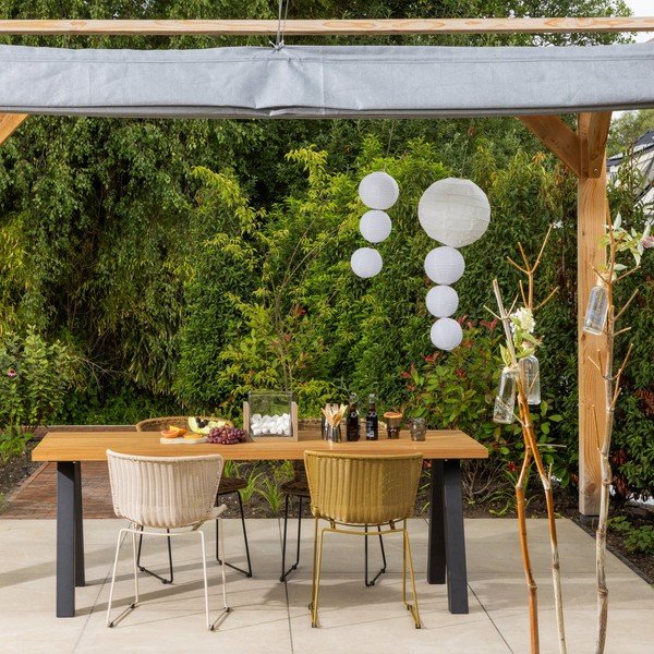 Бежови градински столове в комплект 2 бр. от изкуствен ратан Wings – WOOOD-image-1