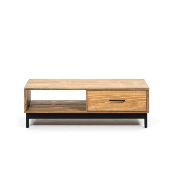 Дървена масичка за кафе с черни детайли Alessia - Marckeric-image-3