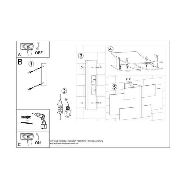 Бяла стенна лампа Marett – Sollux-image-3