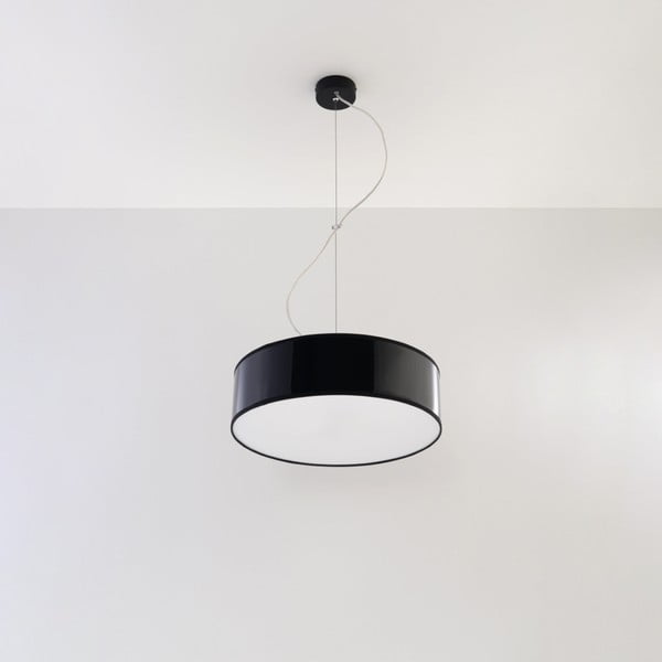Черно висящо осветително тяло ø 35 cm Atis – Nice Lamps