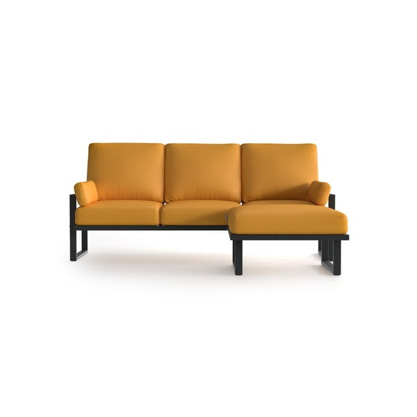 Жълт ъглов диван с подвижна подложка за крака - Marie Claire Home