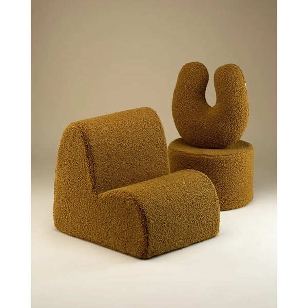 Кафява детска възглавница за диван от букле U – Wigiwama-image-4