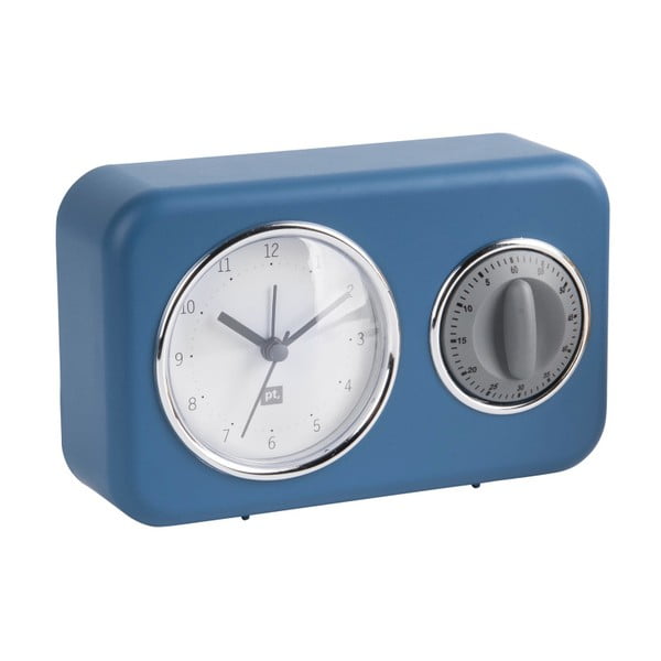 Носталгичен син часовник за маса с кухненски минутен часовник - PT LIVING