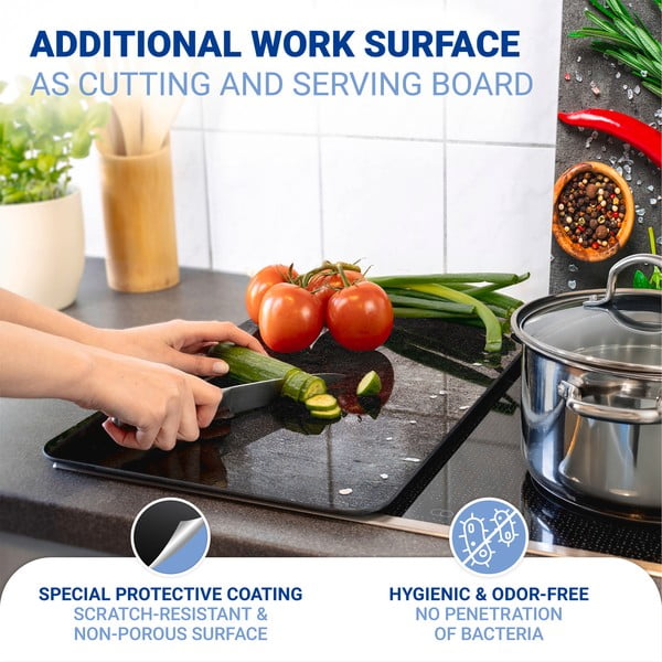 Капаци за печка в комплект от 2 броя от закалено стъкло 52x30 cm Rosemary - Maximex-image-4