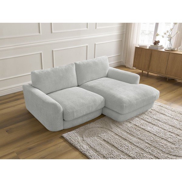 Светлосив шенилов ъглов диван (десен ъгъл) Leonore – Bobochic Paris-image-3