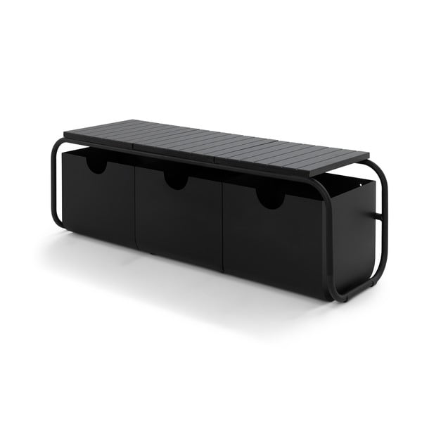 Черен метален шкаф за обувки Astoria - Spinder Design