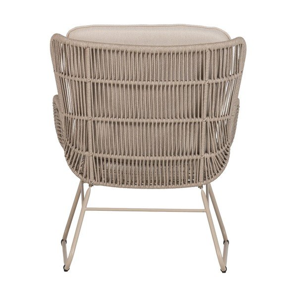 Бежов градински стол метален/подплатен Grace – WOOOD-image-4