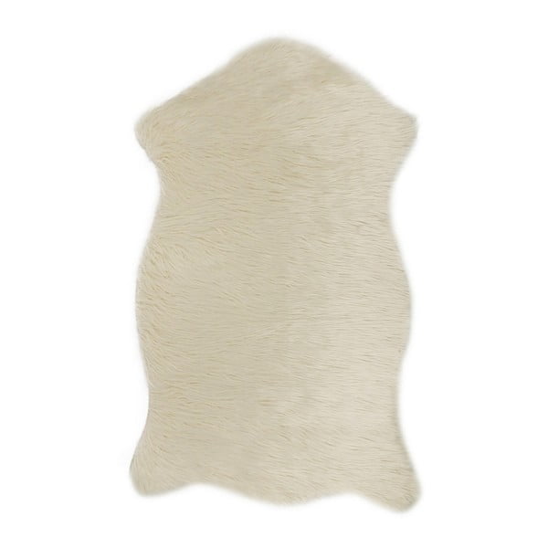 Кремав килим от изкуствена кожа Dione, 100 x 75 cm - Unknown