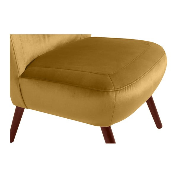 Жълт фотьойл Кадифе Sari - Max Winzer-image-3