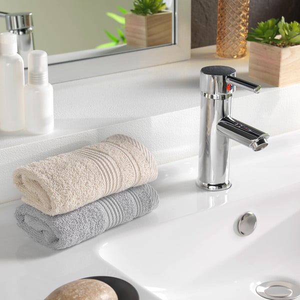 Бежова памучна кърпа от тери 30x50 cm Tendresse – douceur d'intérieur-image-1