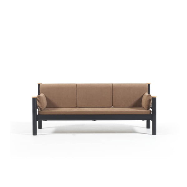 Кафяв триместен диван на открито Kappis, 80 x 210 cm - Unknown