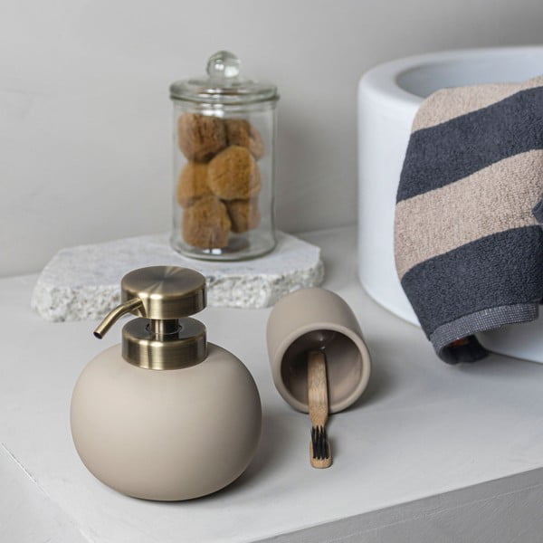 Кремава керамична чаша за четка за зъби Lotus - Mette Ditmer Denmark-image-3