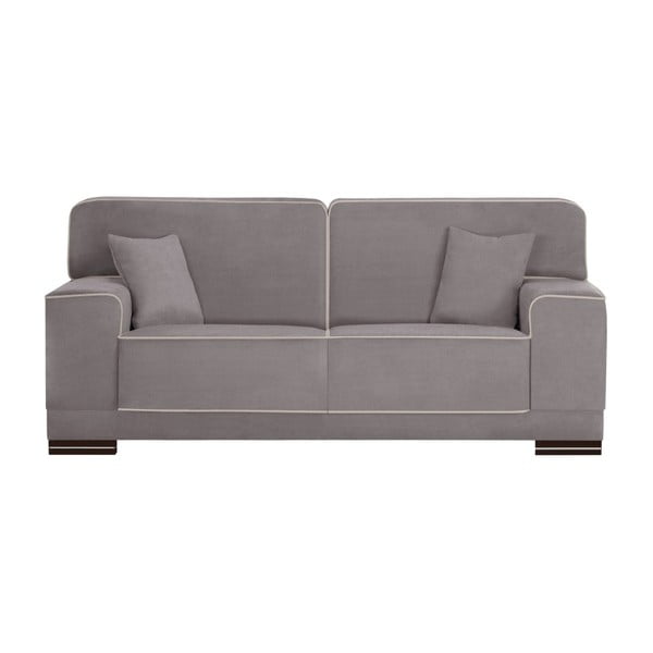 Двуместен диван в сиво и бежово с кремави и бели детайли Cara - L'Officiel Interiors