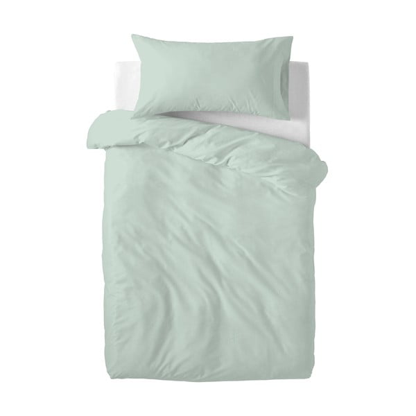 Светлозелено детско памучно спално бельо , 100 x 120 cm Basic - Happy Friday Basic