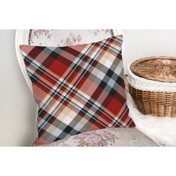 Червена декоративна калъфка за възглавница Фланела, 35 x 55 cm - Minimalist Cushion Covers-image-2