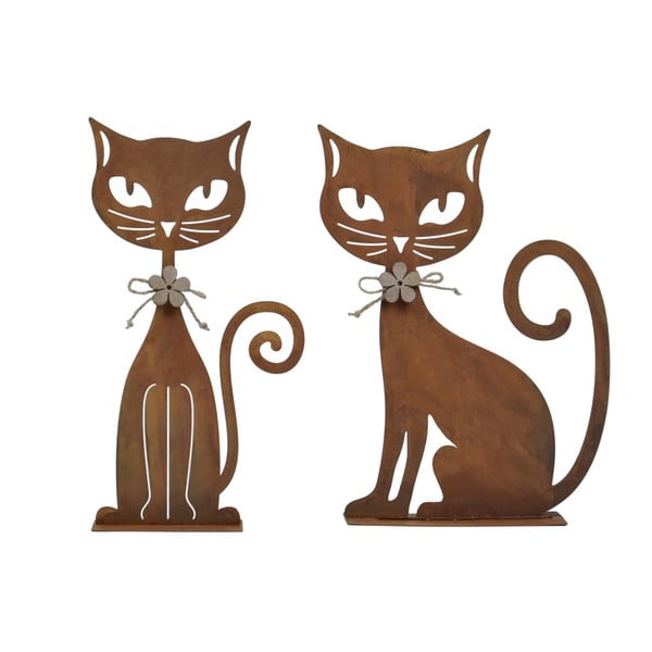 Комплект от 2 метални декорации във формата на котки , 26 x 34 cm - Ego Dekor