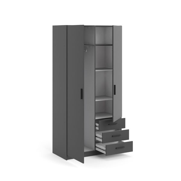 Тъмносив гардероб 99x200 cm Sprint – Tvilum-image-4