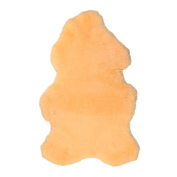 Žlutá kožešina s krátkým chlupem Dotonna, 110 x 60 cm