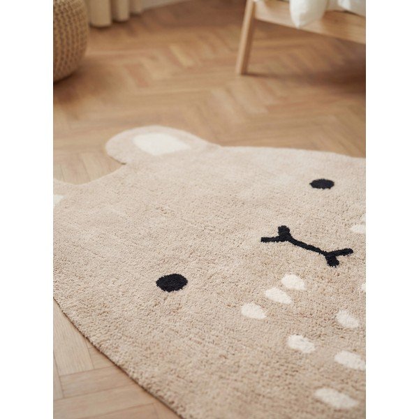 Бежов памучен детски килим подходящ за пране/ръчно изработен 120x152 cm Snuggle Pucki – Hanse Home-image-2